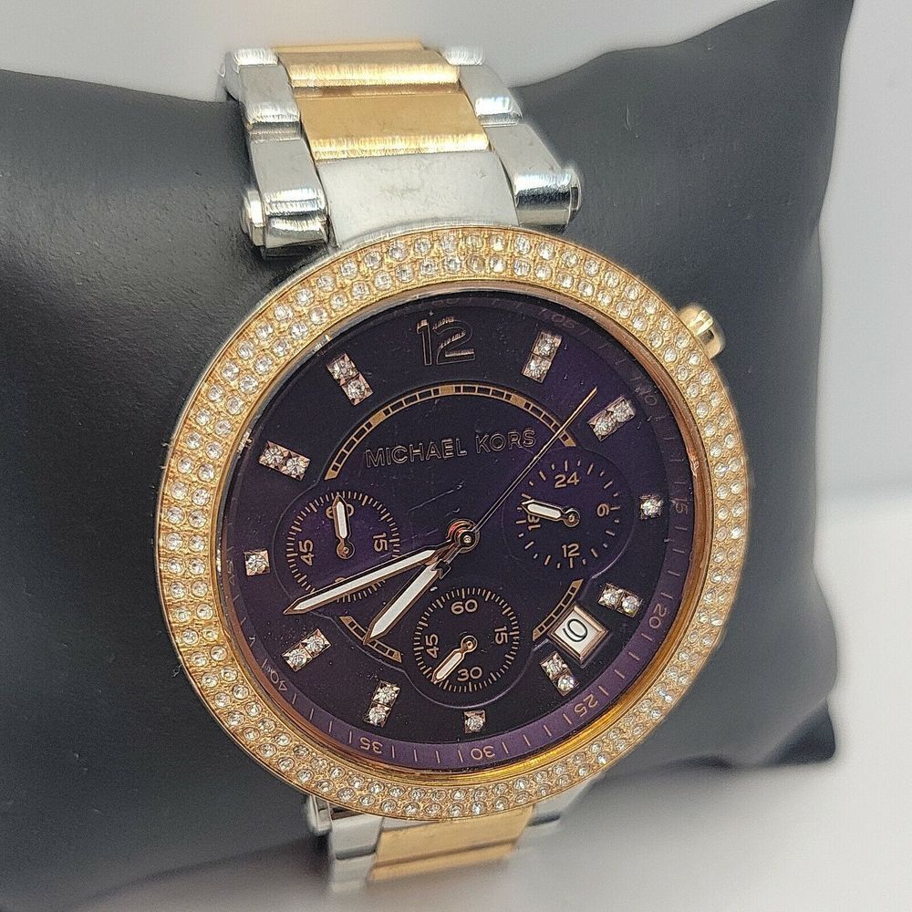 Michael Kors Parker MK6108 Women's StainlessSteel Analog Dial Quartz Watch AM431 - Picture 4 of 11